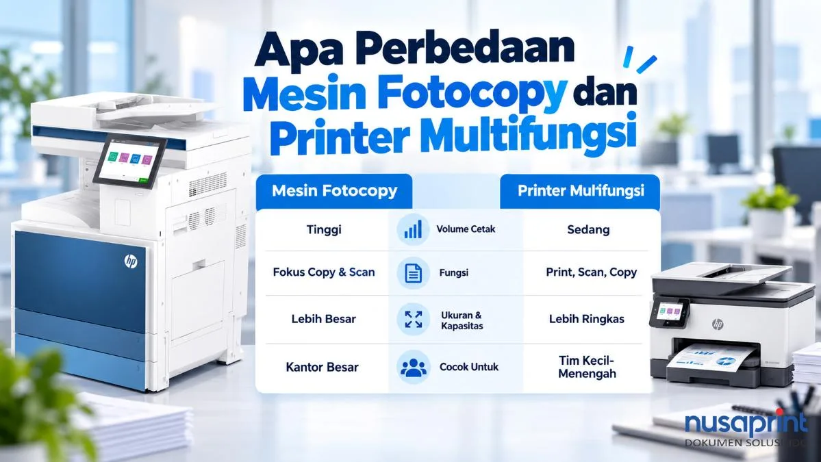 Perbandingan mesin fotokopi dan printer multifungsi
